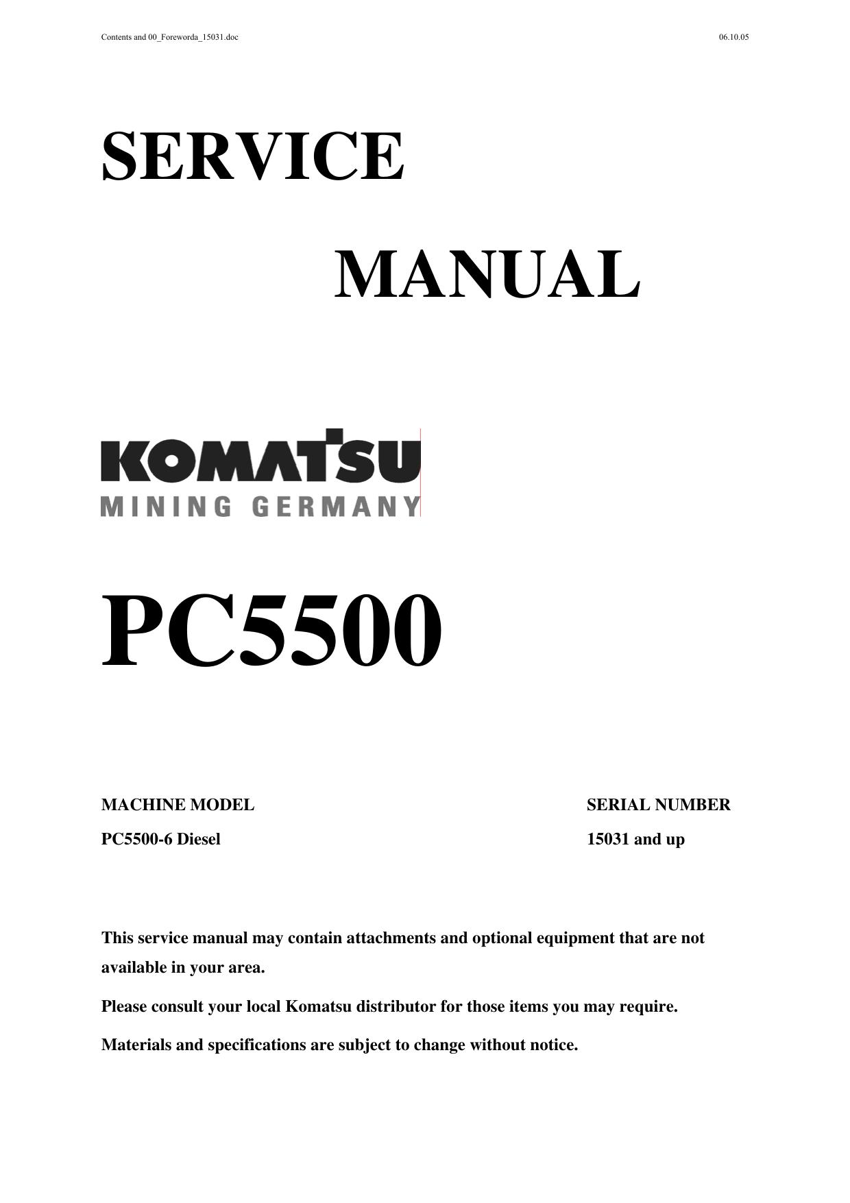 PC5500 SERVICE MANUAL